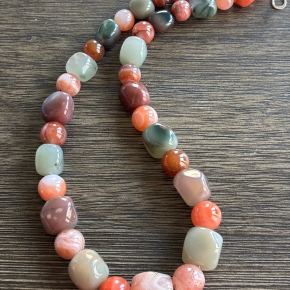 Jay King Mine Finds Carnelian and Agate Chunky Beaded Necklace - Picture 6 of 7